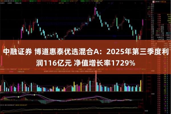 中融证券 博道惠泰优选混合A：2025年第三季度利润116亿元 净值增长率1729%